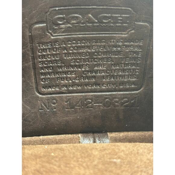 Vtg Old Coach east west brown leather zipper pouch 1979 #142-0321 Made in NYC - Picture 2 of 8